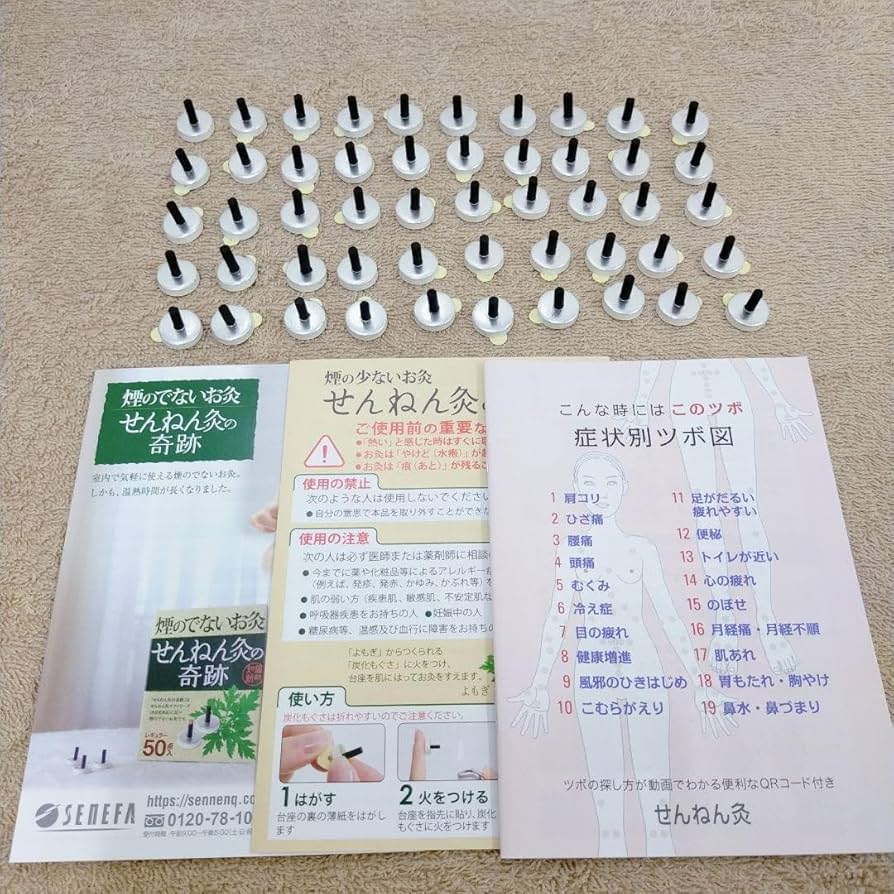 長生灸800壮(レギュラー) ＋お灸説明書、ツボ参考図付 長生灸800壮(レギュラー) ＋お灸説明書＋ツボ参考図付 - 冷え